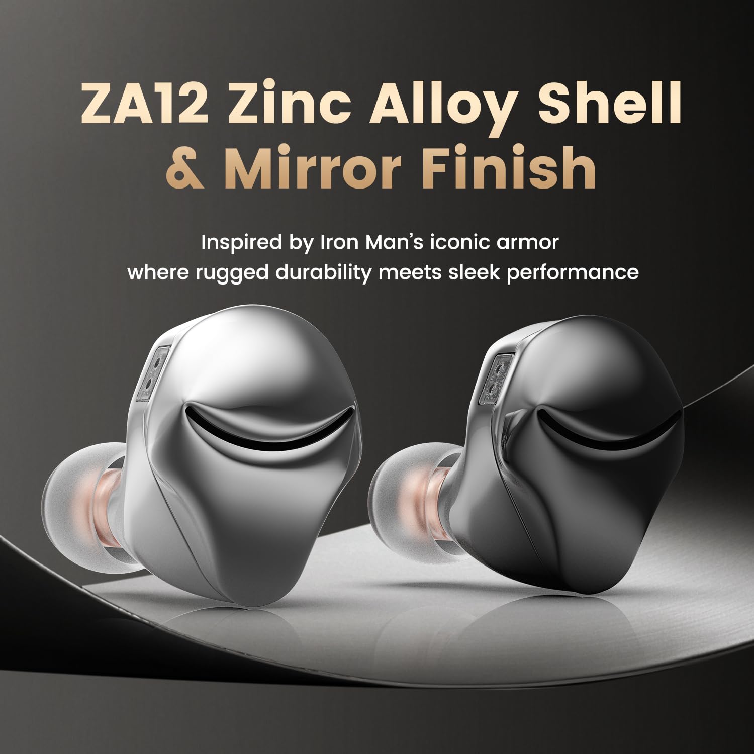 HIDIZS MK10 ArcSonics In-Ear-Monitore Kopfhörer Kabel, 10 mm Doppelmagnet-Treiber, Hochauflösende Silikon-Carbon-Rimplate, 3 Abstimmungsmodi, 6-Ton-Modus, Gehäuse aus Zinklegierung, 3,5-mm-OFC-Kabel