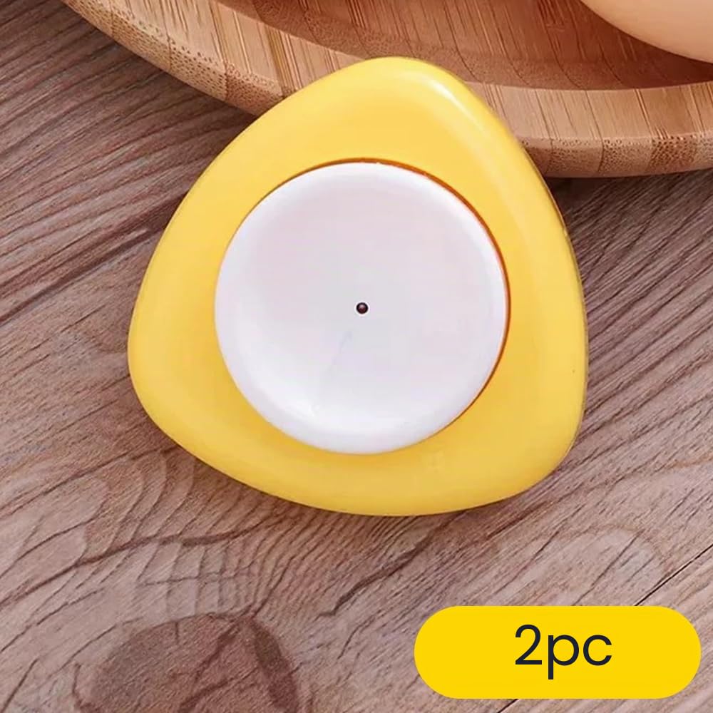 Perforador de huevos semiautomático 2 piezas abridor de huevos duros y crudos blanco amarillo