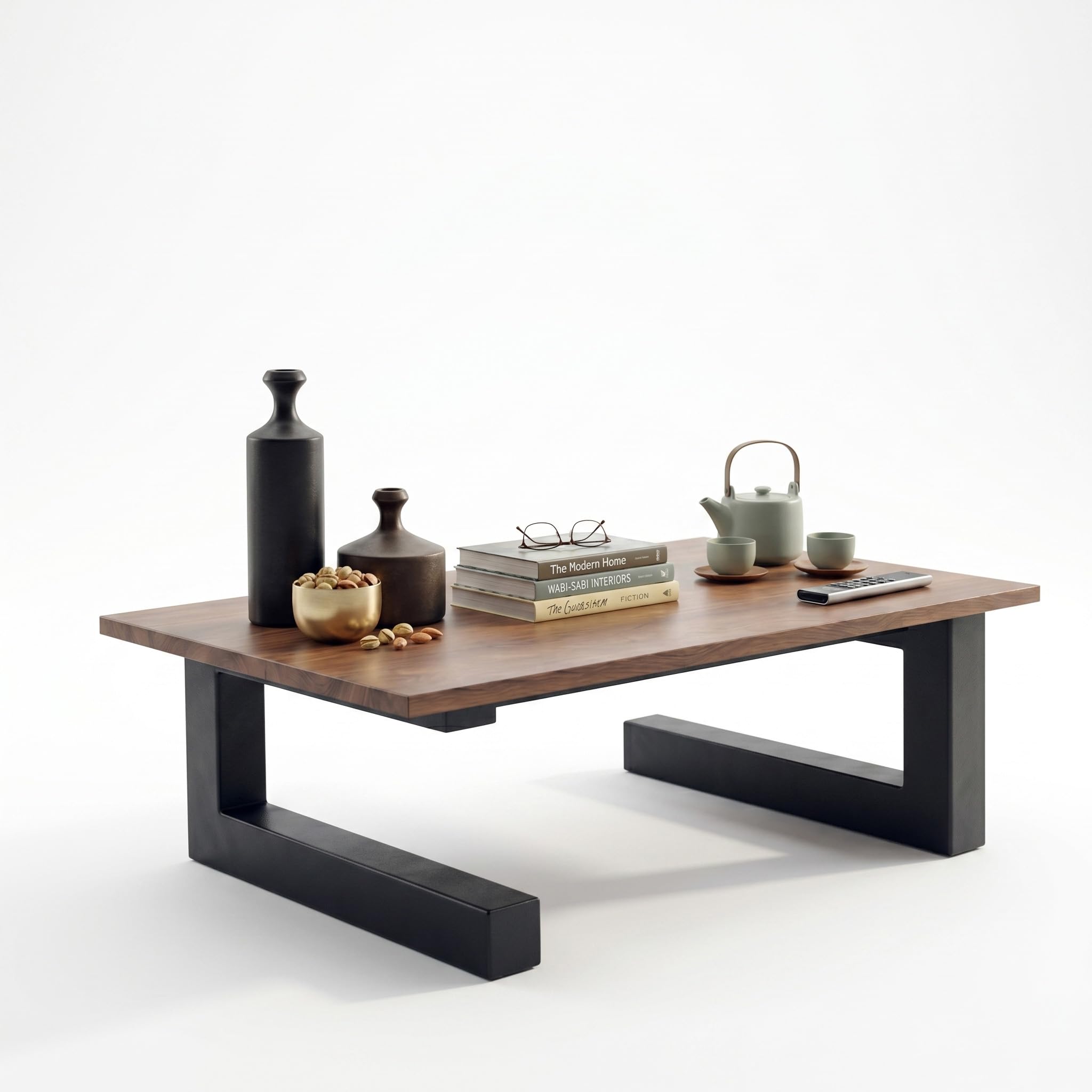 FFO Coffee Table for Living Room | Engineered Wood Top (17 mm Thick) with Heavy-Duty Metal Frame | Modern Center Table for Home, Office & Lounge | Minimalist Tea Table