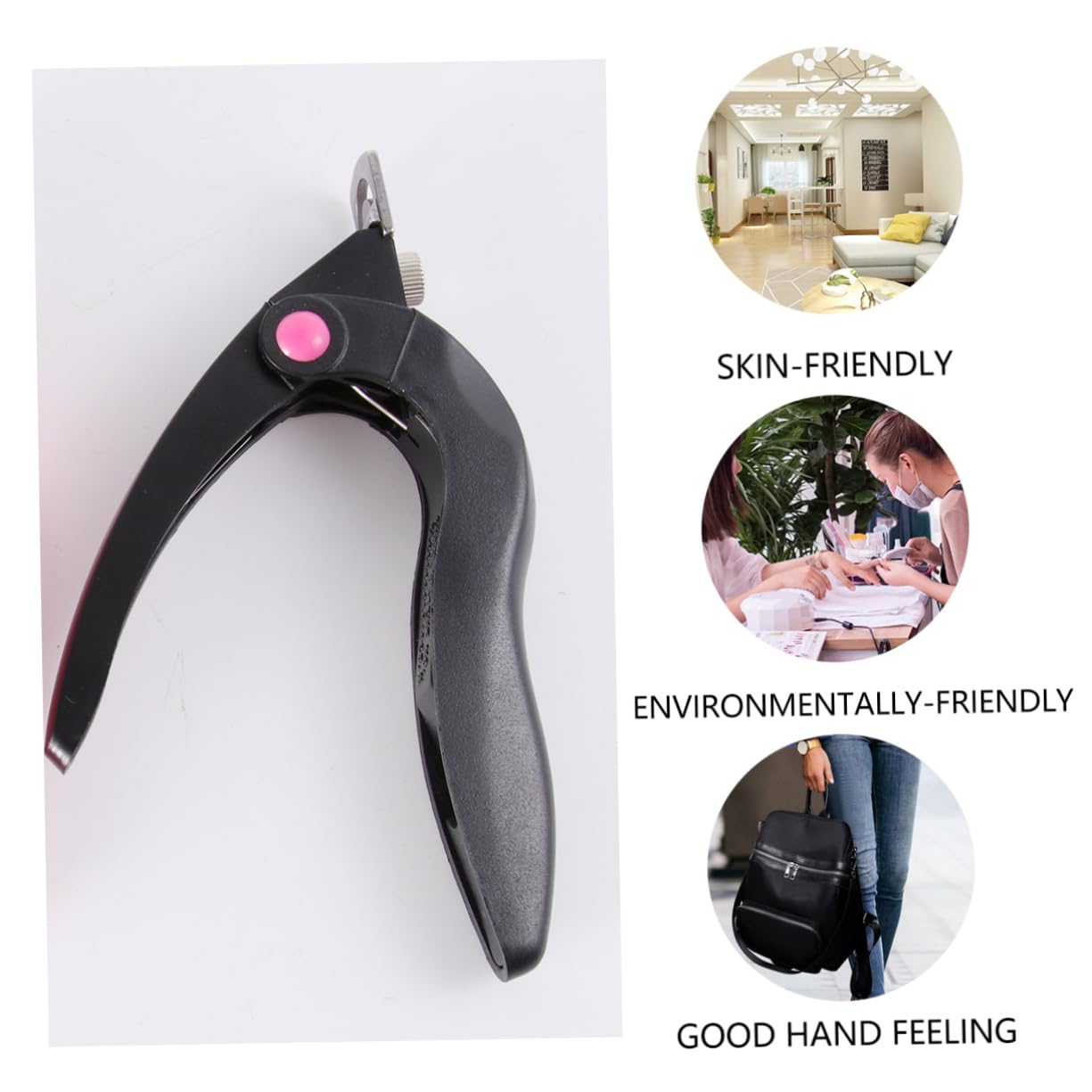 Healeved 4pezzi Forbici Professionali Per Unghie Acriliche U-shaped Strumento Per Manicure Nail Art Facile Da Usare Design Ergonomico Misura Portatile Colori Misti