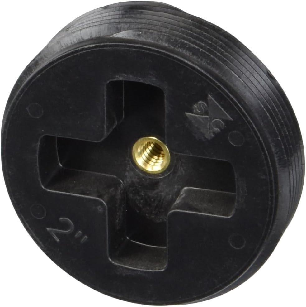879-20 Cleanout Plug ABS Threaded, 2", Black