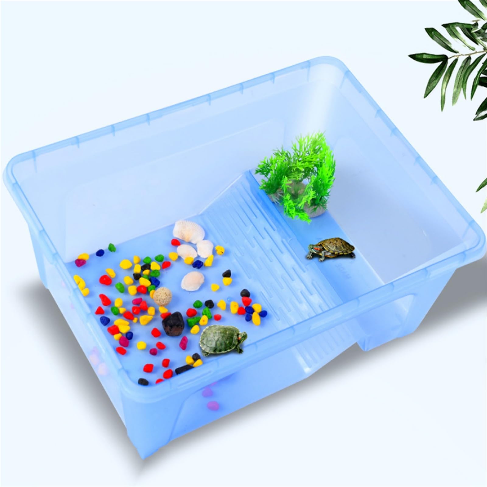 Siedlisko terrarium Zintegrowana platforma wspinaczkowa ze zbiornikiem ekologicznym dla żółwi Terrarium akwariowe(XL)