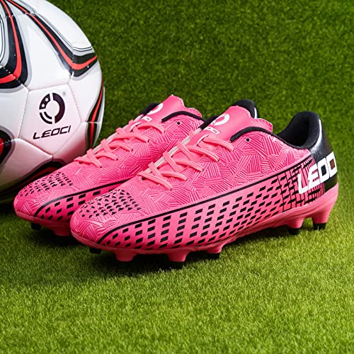 Leoci Soccer Cleats For Women's And Men's Outdoor Unisex Football Shoes Firm Rugby Boots #TOP5