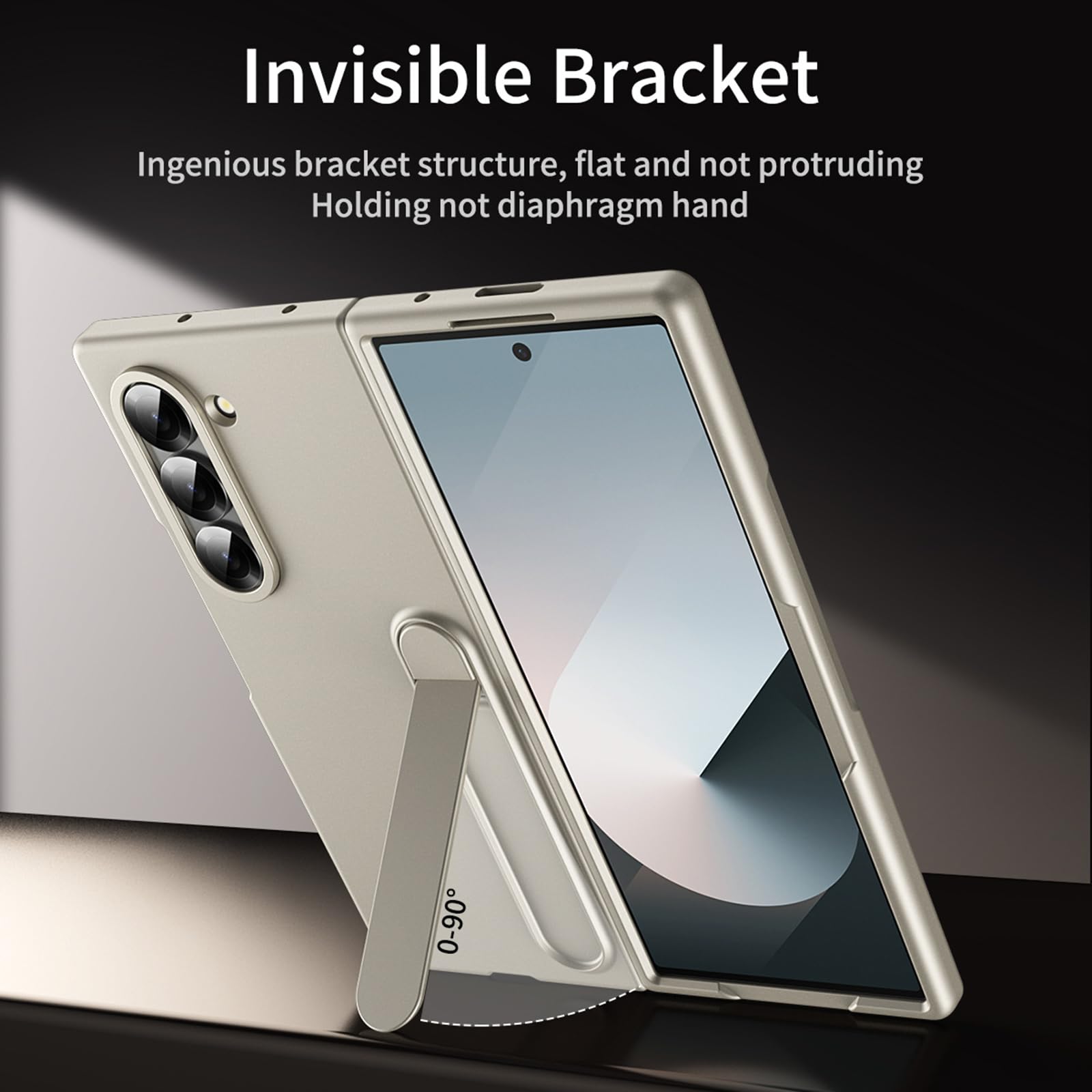 Smukłe etui do Samsung Galaxy Z Fold 8 Ultra, twardy szkliwiony PC