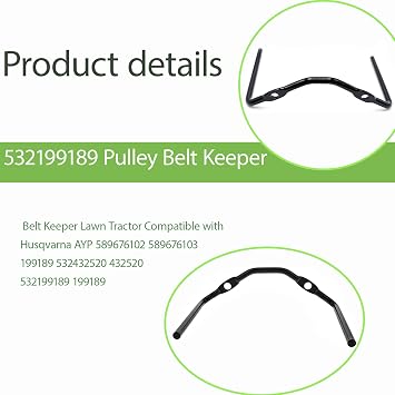 532199189 589676103 532432520 Belt Keeper Compatible with Husqvarna Craftsman Lawn Tractor Pulley 532432520 532199189 589676102 589676103