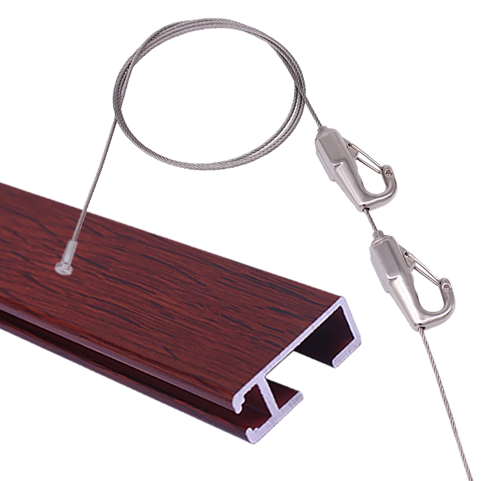 Cimaise Pour Tableau Système de suspension murale pour photos 1/1,5 m, barres de suspension pour bureau, musée, hall d'entrée, bibliothèque, galerie d'art, ensemble de rails pour(B Rail 1m/3.3',Cable