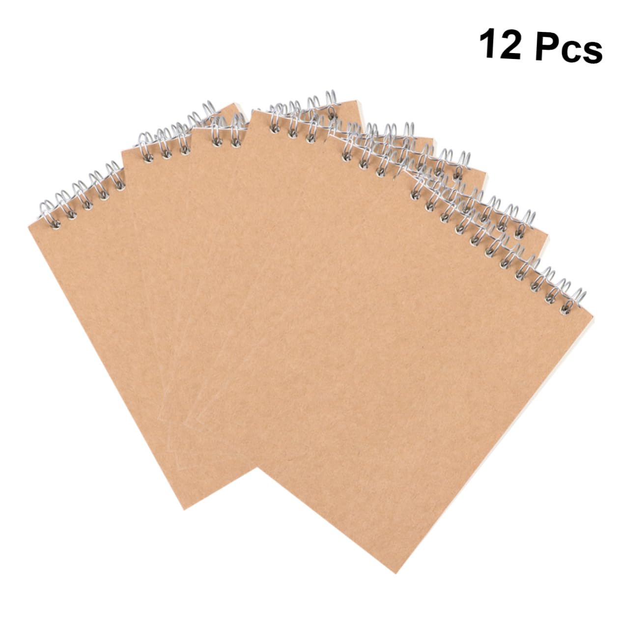 Hemobllo 12 pezzi Quaderni Kraft Spiralati e Appunti Blocco Note per Scuola e Ufficio Copertina Resistente Pagine Lisce per Scrittura e