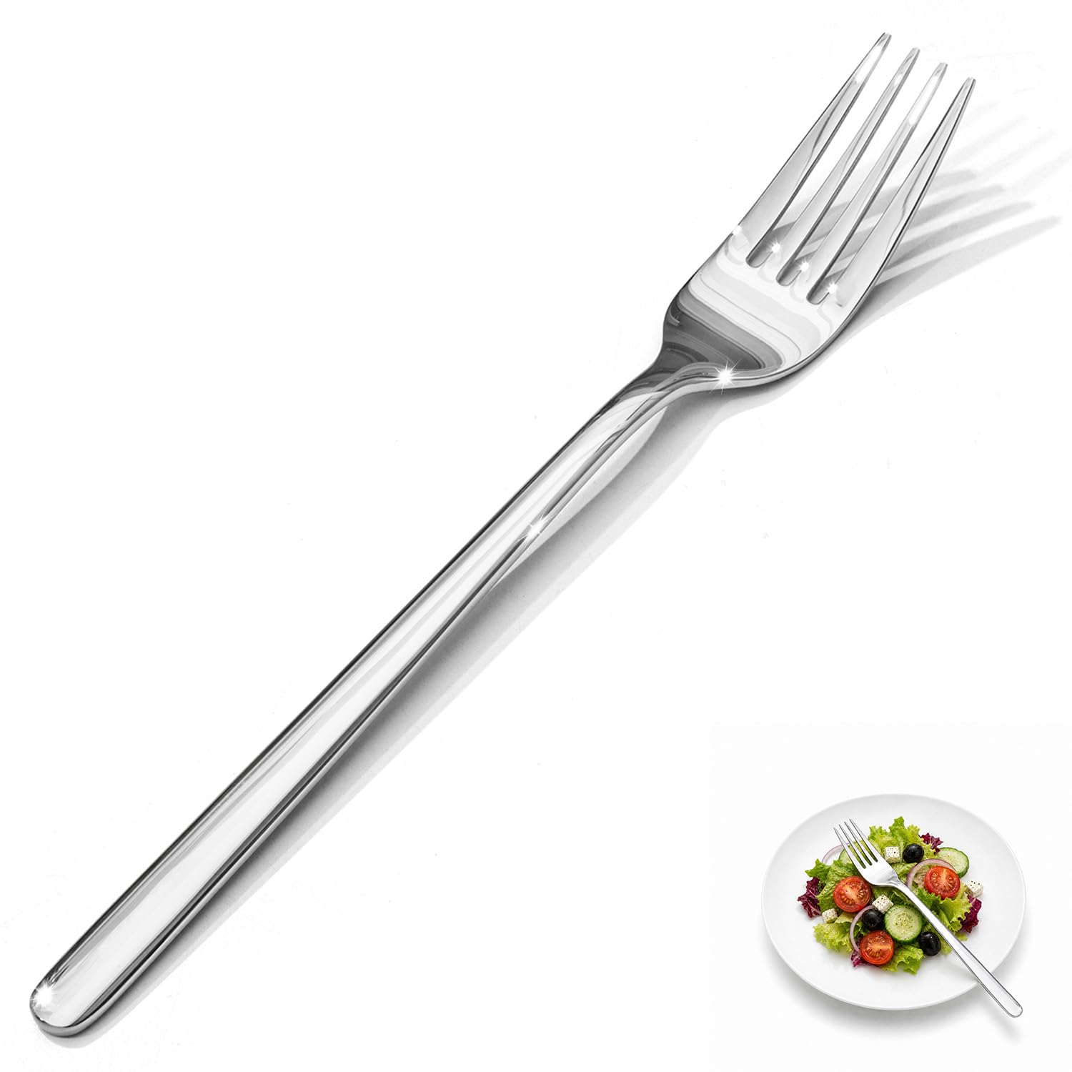 KINGSTONE Dinner Forks Set of 12, 8-Inch 18/10 Stainless Steel Forks Cutlery Table Forks for Home, Kitchen & Restaurant, Dishwasher Safe (Dinner Forks Set, 12-Piece) — Amazon image 10