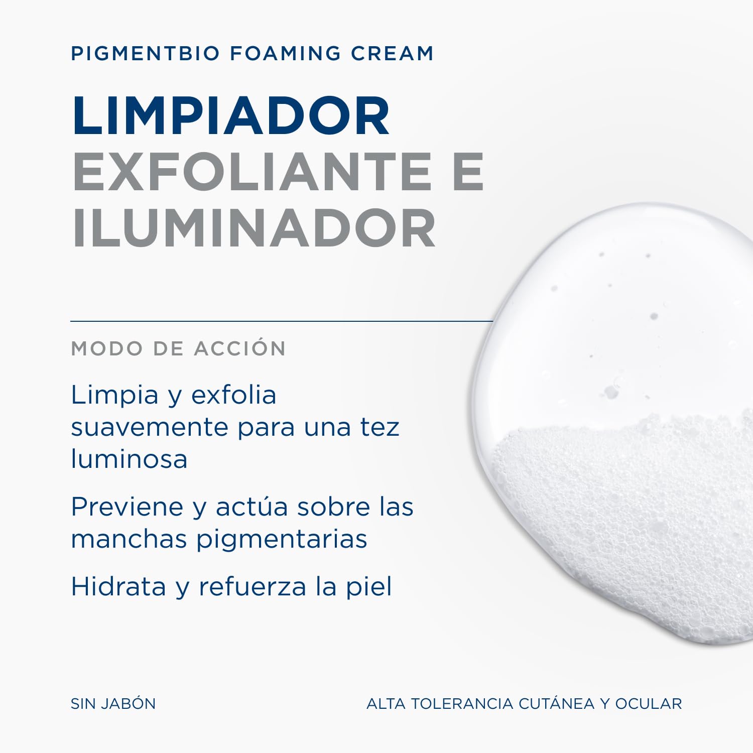BIODERMA Pigmentbio Crema Schiumogena - Detergente Esfoliante Anti-Età, Maschera le Macchie Scure - Elimina le Imperfezioni - Dermatologicamente Testato - Pelle Sensibile - Flacone a Pompa da 500 ml