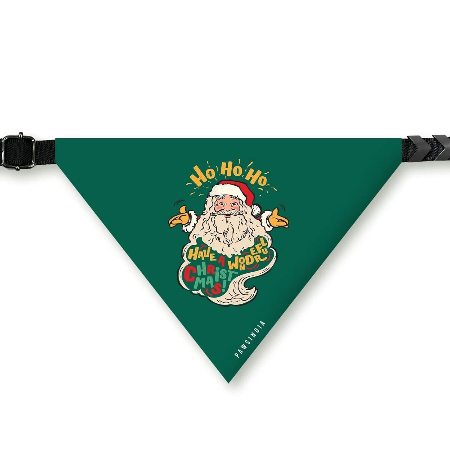 PawsIndia Dog Bandana with Collar Small Medium Large Dogs & Cats 100% Adjustable with Buckle Stretchable Fabric Christmas-Santa-Green (B0CQMF5NX2) Amazon Price History, Amazon Price Tracker