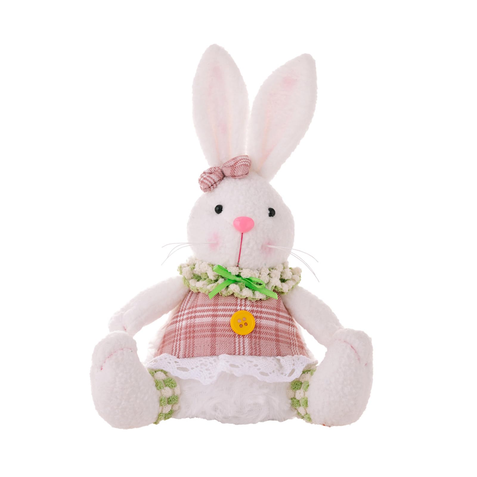 Hsioluted with LED Light Easter Ornaments for Spring Party Ornaments Light Doll Home Decors Easter Plush Doll