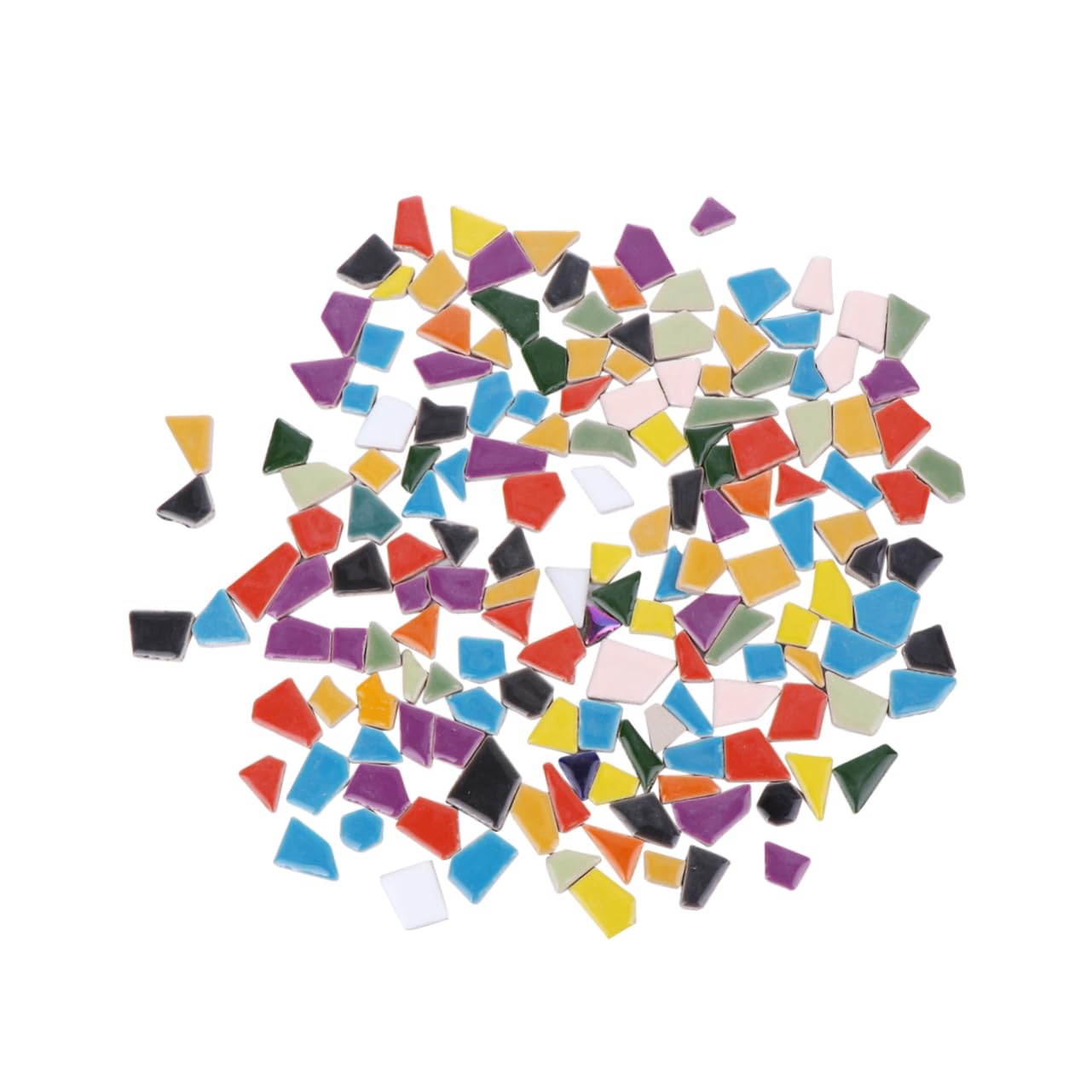 Angoily 500G Mosaic Stone Crystal Assorted Color Irregular Ceramic Fragments for Arts Crafts for Flowerpots Photo Frames Home Decor