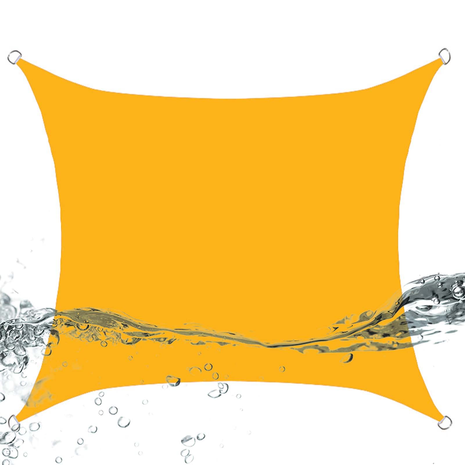 Voile d'ombrage imperméable 4 x 5 m – Auvent carré pour une utilisation en extérieur Protection UV et vent Parfait pour l'ombre du jardin et facile à installer