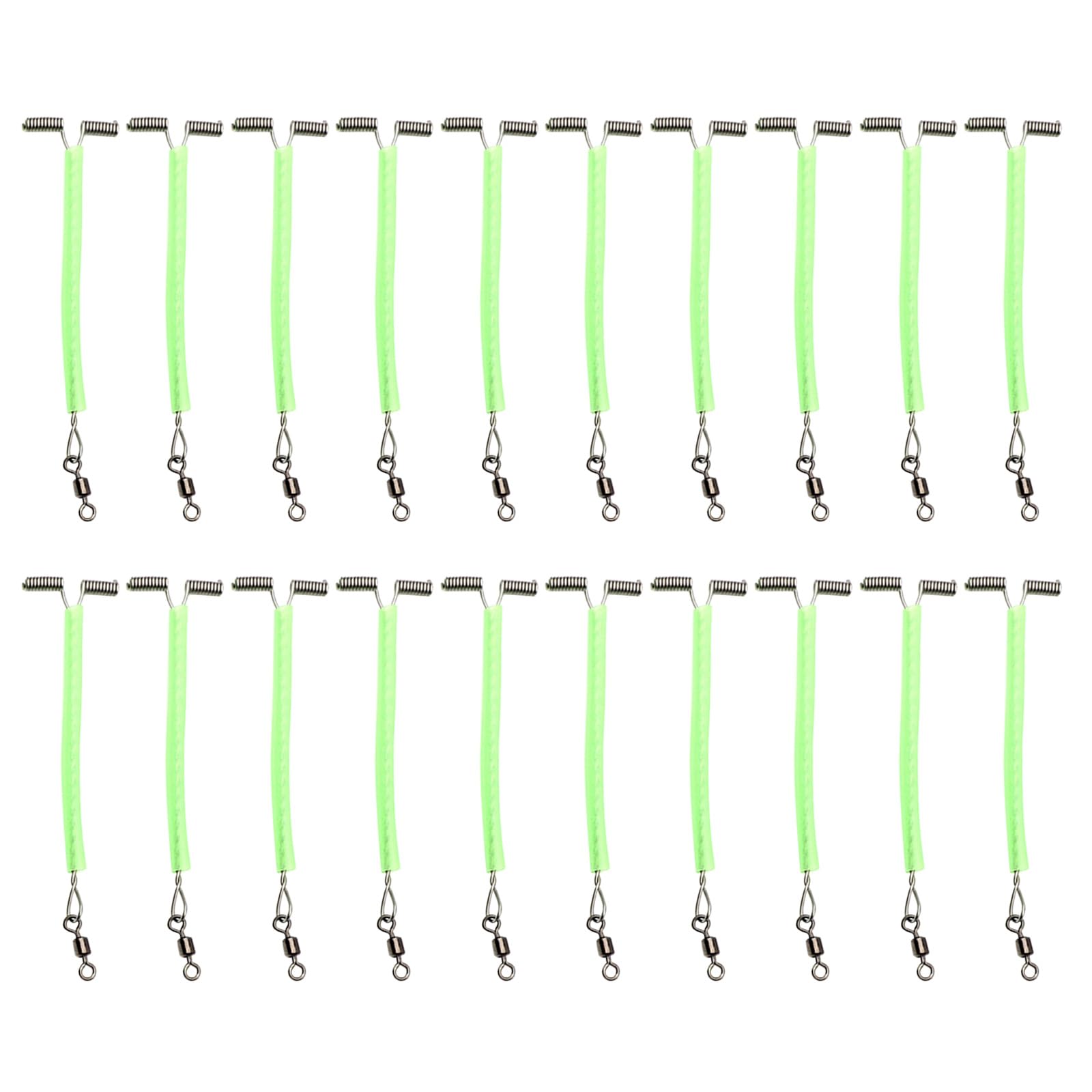 Maxtonser 20Pcs Stainless Fishing Lures Line Wire Leader Traces Fishing Rigs with Rolling Swivels 3 Way Arm Connector Set