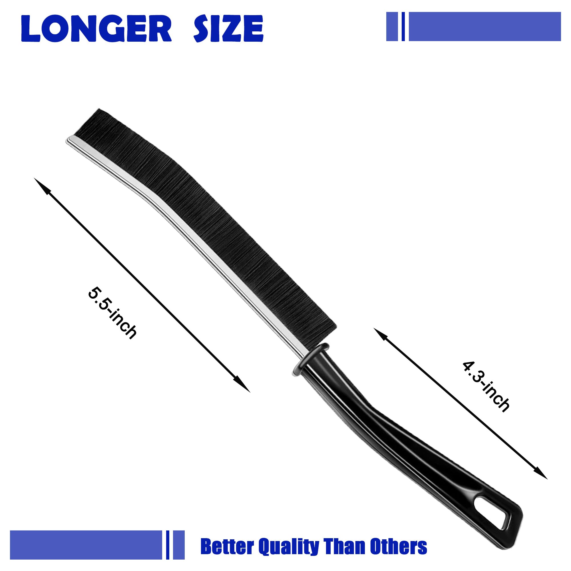 Barbaar 3PC Crevice Cleaning Brush Multi-Purpose Door and Window Track Deep Cleaning Brush Supplies, Bathroom Crevice Cleaning Brush, Clean Bathroom Kitchen Tile Stains