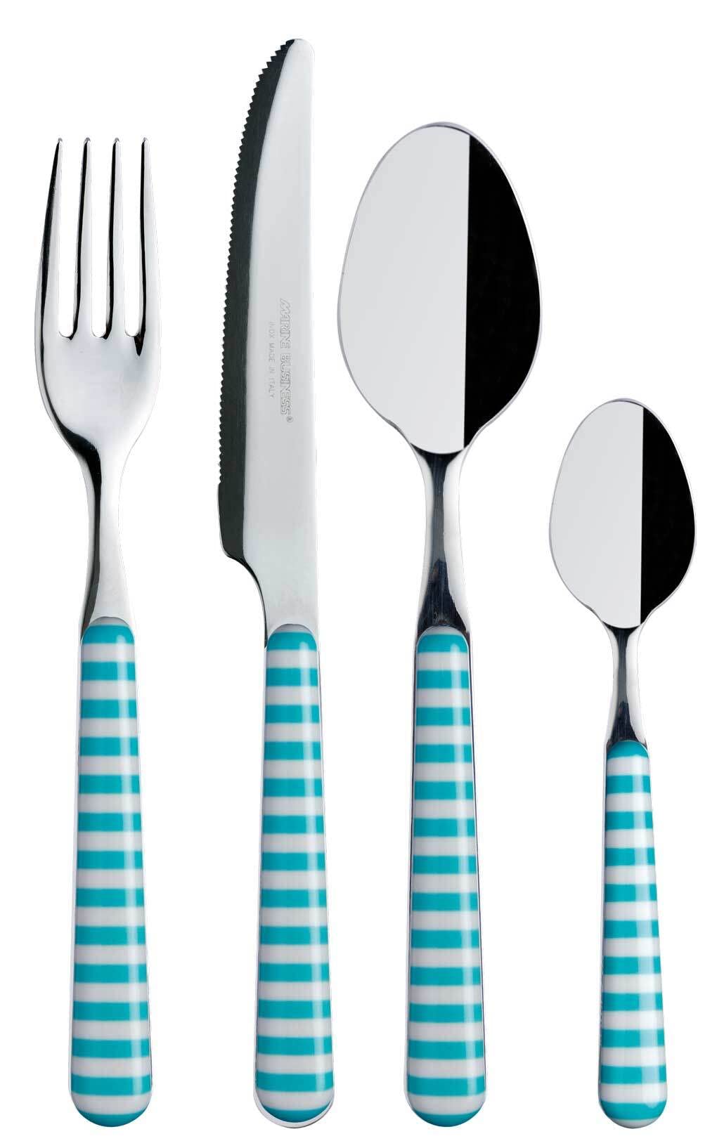 Marine Business Besteck Set 24 teilig, Edelstahl, Acqua