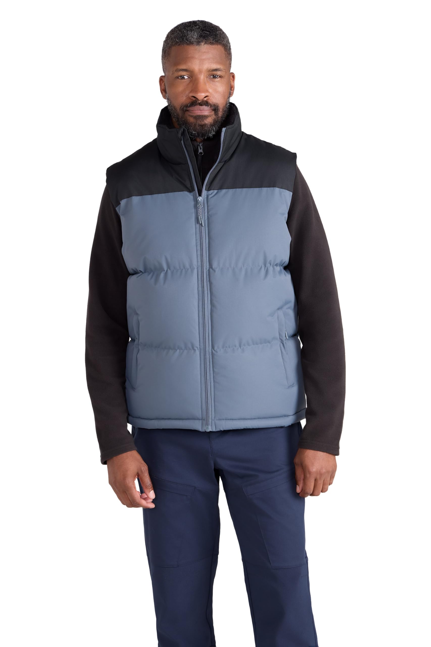 Mountain Warehouse Rock Mens Borg Padded Gilet - Water-resistant Sleeveless Jacket with Adjustable Hem & Side Pockets - Best for Spring Summer, Outdoors, Hiking Grey 3XL