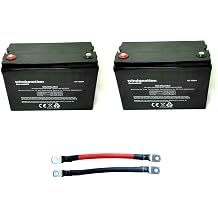 WindyNation 2pcs 100 amp-Hour 100AH 12V 12 Volt AGM Deep Cycle Sealed Lead Acid Battery - Solar RV UPS Off-Grid 2 pcs 100 amp-Hour