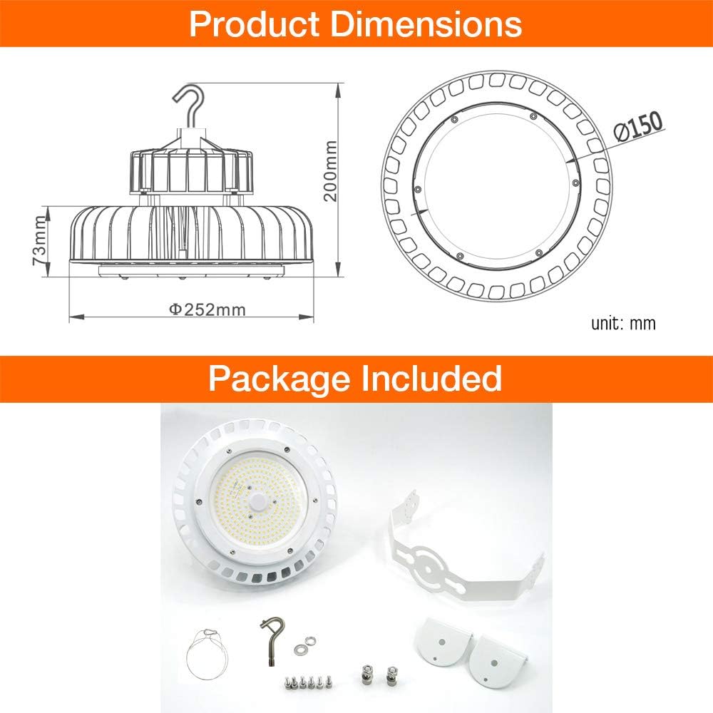 Uр Tо 40% оƒƒ Adiding 150W LED High Bay Light White 5000K Daylight (for 12 to 16ft Ceiling, 650W HID/HPS Replacement) 1-10v dimmer IP65 Waterproof Garage Warehouse Workshop Gym cUL Premium Listed 6-Year Warranty Lіmіtеd Dіѕсоunt Adiding 150W LED High Bay Light White 5000K Daylight (for 12 to 16ft Ceiling, 650W HID/HPS Replacement) 1-10v dimmer IP65 Waterproof Garage Warehouse Workshop Gym cUL Premium Listed 6-Year Warranty