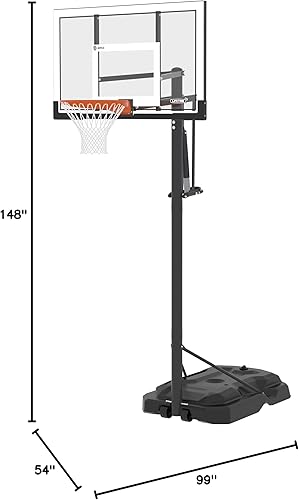 Miniatura 15 de Lifetime Aro de baloncesto portátil, tablero acrílico con marco de acero de 54 pulgadas