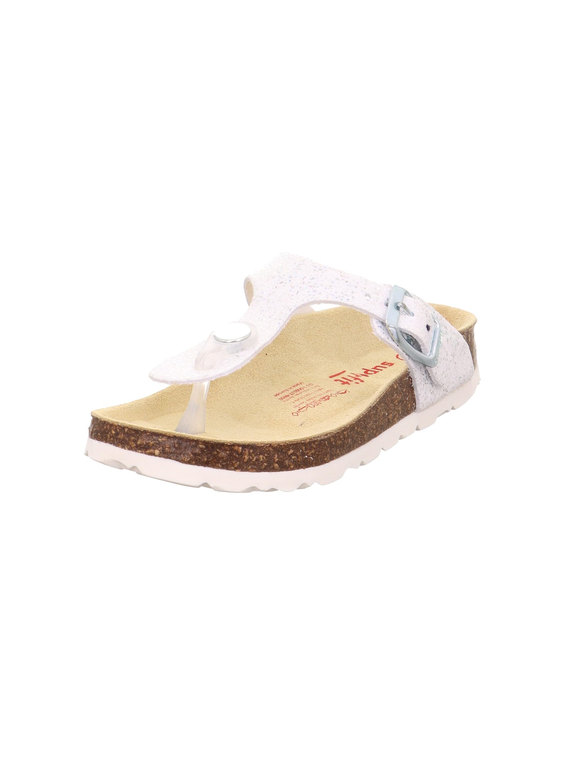 Superfit Girl's Fussbettpantoffel Mule, Silver White 9000, 41 EU