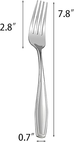 Miniatura 4 de Pekky Juego de tenedores de acero inoxidable, 7.8 pulgadas, juego de 12
