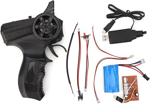Dilwe Transmisor RC 2.4G, transmisor de control remoto Piezas de automóvil RC compatibles con WPL y MN Series (con batería)