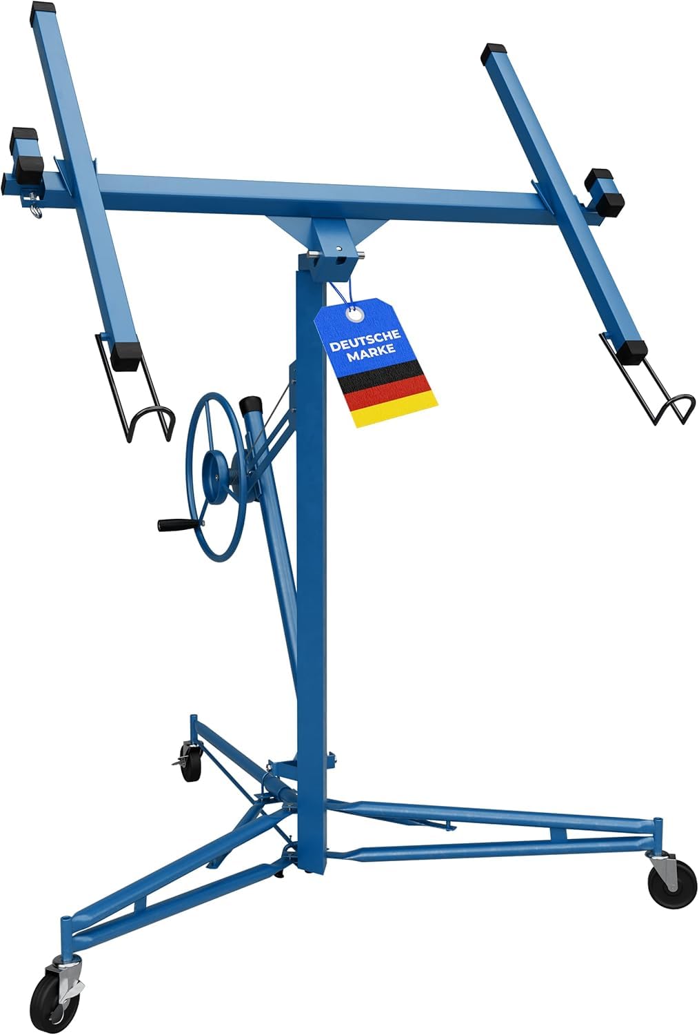 Plattenheber Trockenbau - Plattenlift bis 325cm und 68kg - 1- Mann Plattenlift für Rigipsplatten - für Decken und Wände (Blau)