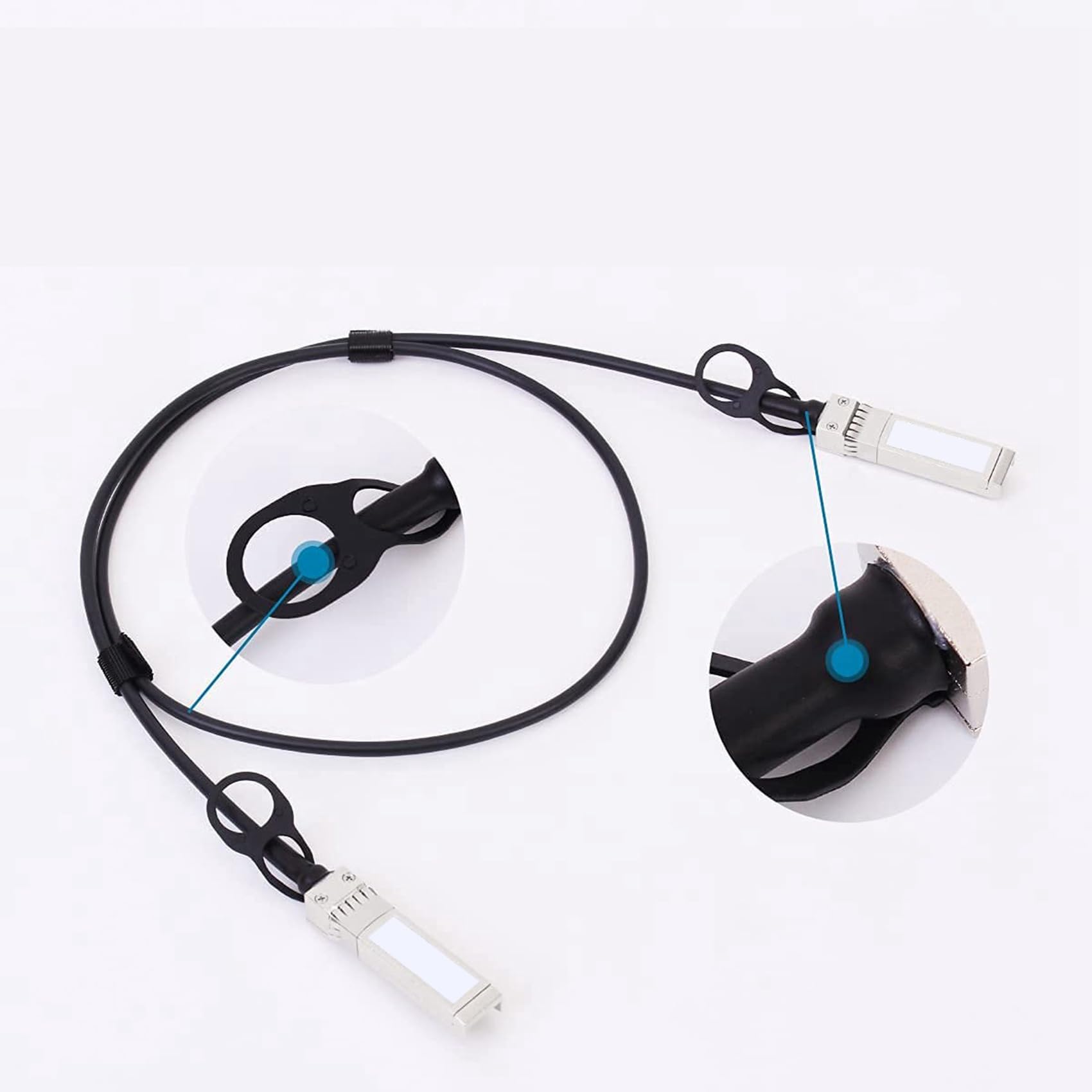 6X Kabel 10G SFP + Twinax, miedź Bezpośrednie połączenie (DAC) kabel pasywny 10GBASE SFP do SFP-H10GB-CU1M, (1 M)