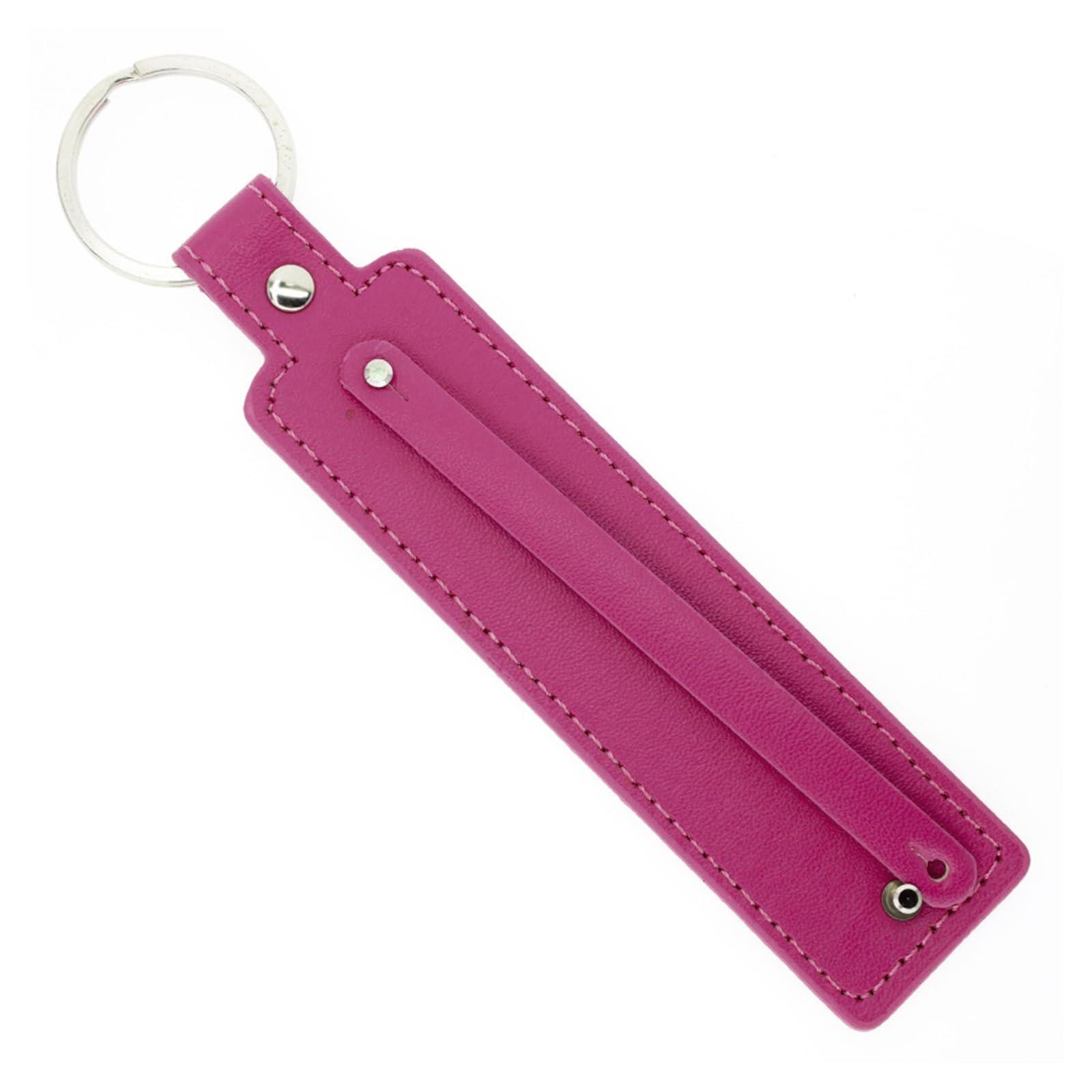 Maxtonser PU Leather Round Keychain Bright Colorful PU Leather Keychain Waist Wallet KeyChains Keyholder Single Metal 14 Colors