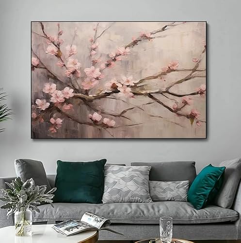 EPLKJHRTU Cherry Blossom Vintage Floral Posters Botanical aesthetic images Canvas Wall Art Picture for Living Room Home Decor(70x100cm/Internal Frame)