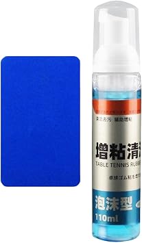 Naysku 100ml Table Tennis Rubber Cleaner, Table Tennis Racket Cleaner Kit, PingPong Paddle Cleaner with Sponge, Table Tennis Paddle Cleaner PingPong Racket Care Kit