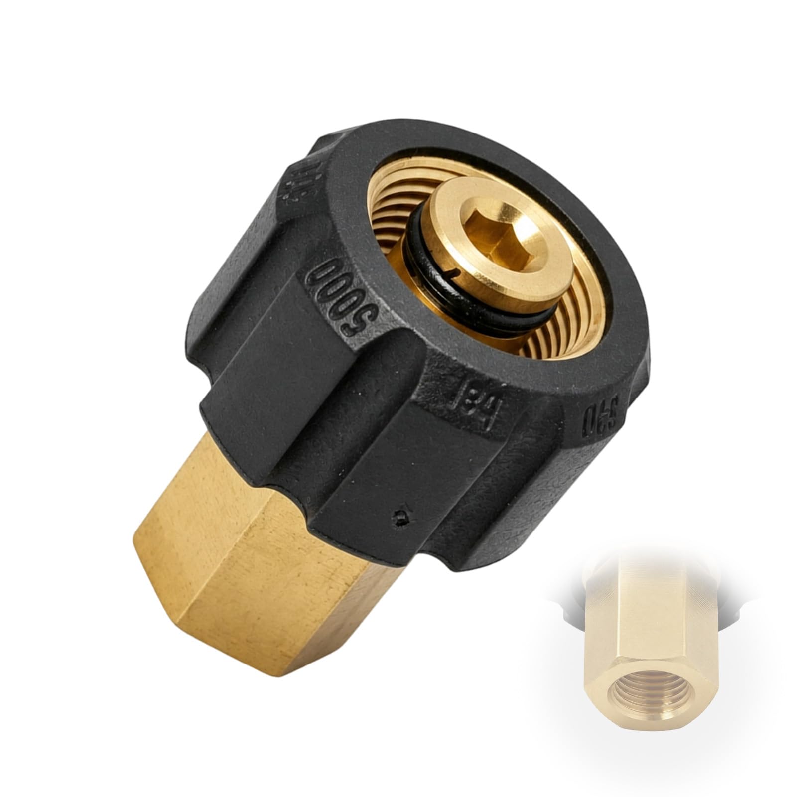 Cloxtralon Adapter für Hochdruckreiniger, Geeignet für Parkside Hochdruckreiniger, Mit Schnellkupplung M22 auf 1/4 Zoll Messing-Innengewindeanschluss