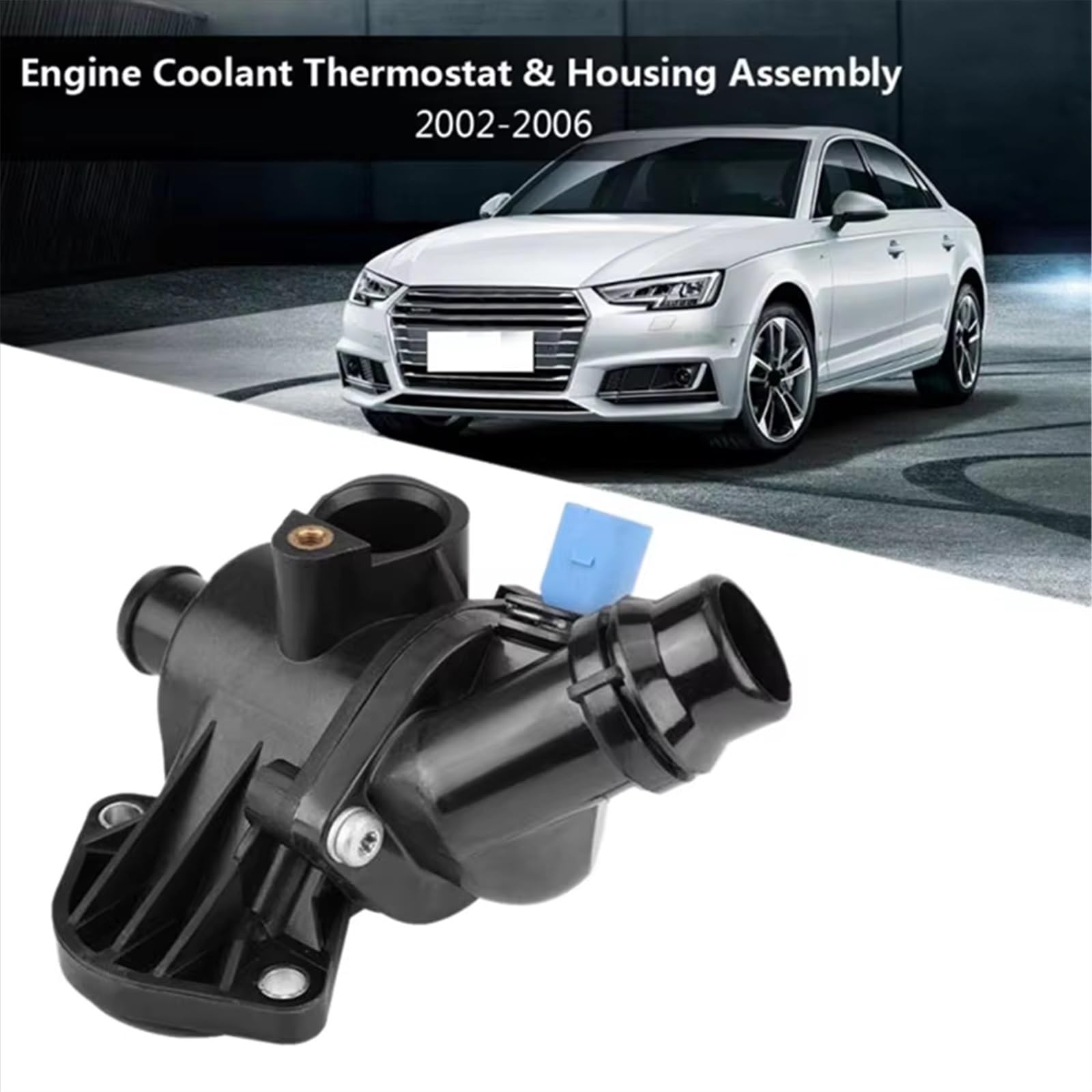 Termostat płynu chłodzącego, do Audi A4 (2002-2006), obudowa termostatu płynu chłodzącego silnika, do Avant i Quattro 1,8 l, numer części 06B121111K
