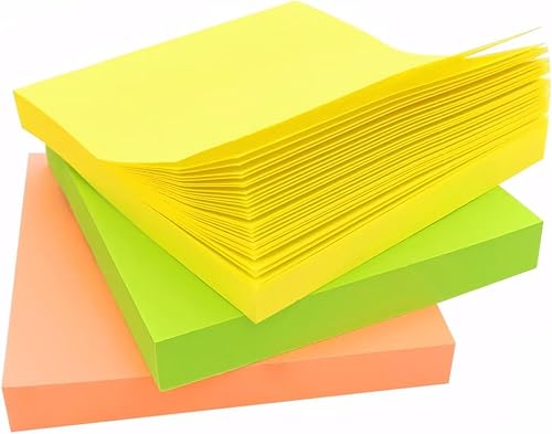 Miniatura 3 de iKyce 12 almohadillas de notas adhesivas 3 x 3 pulgadas almohadillas autoadhesivas de colores brillantes 80028-A12