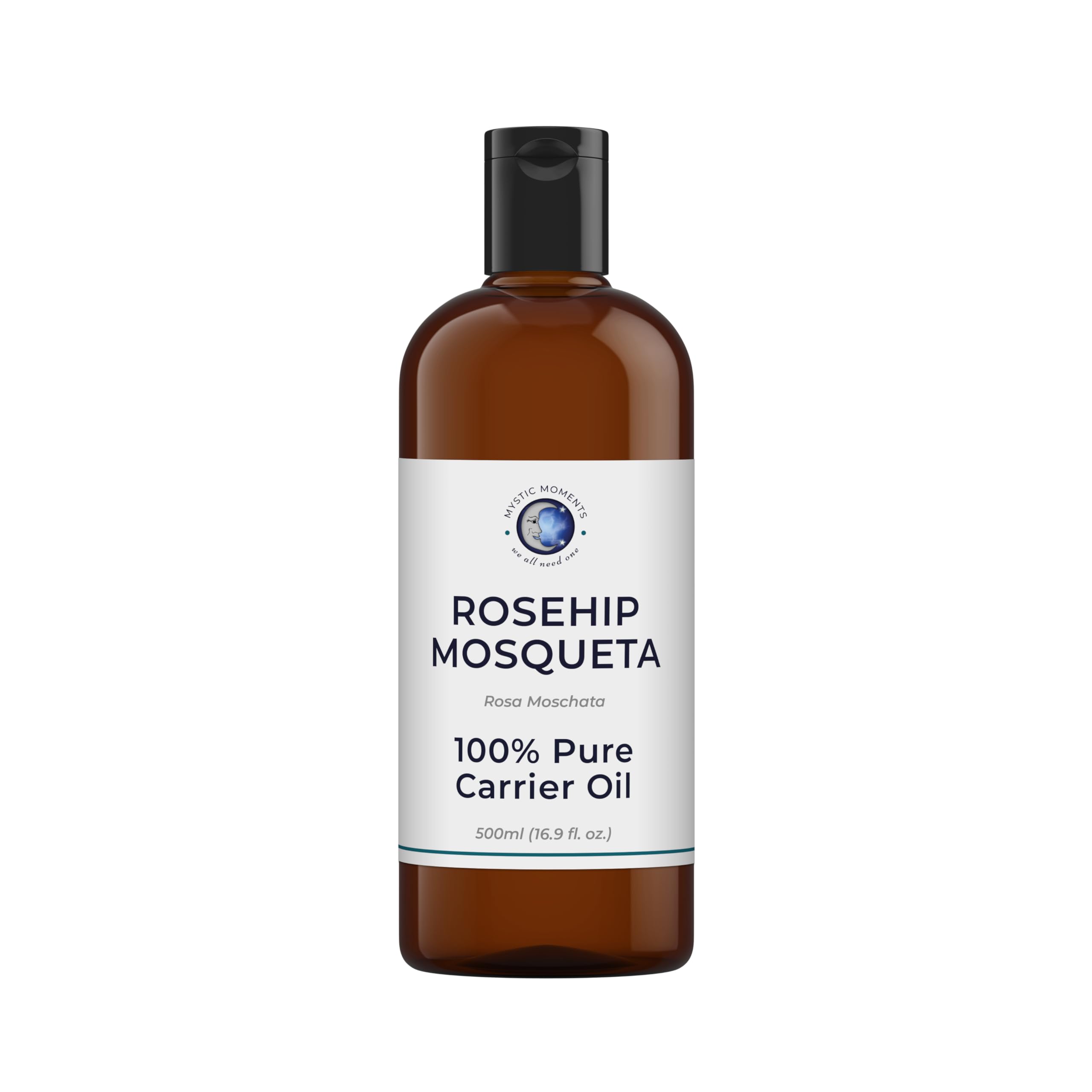 Mystic Moments | Olio vettore di rosa mosqueta | 1 litro | Olio vettore di rosa mosqueta per pelle, capelli, massaggio e formule cosmetiche.