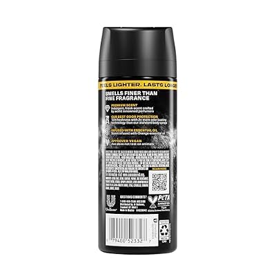 AXE Fine Fragrance Collection Body Spray Black Vanilla 72 Hour Freshness Aluminum Free 2.9 oz