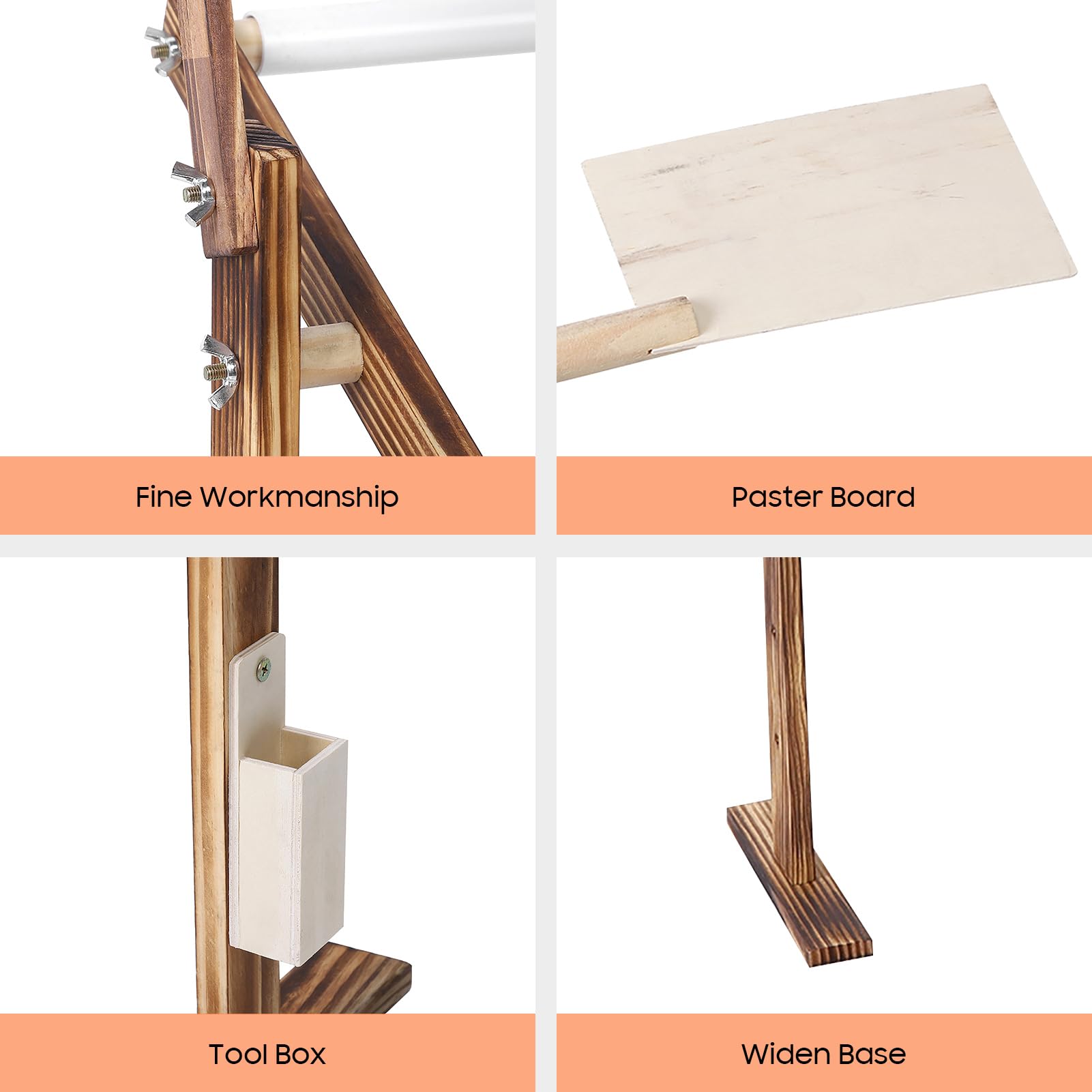 Soporte De Bordado De Punto De Cruz – Bastidor Ajustable En Altura Y 360° – Base Estable Y Caja De Herramientas Lateral – Regalo Para Artesanas