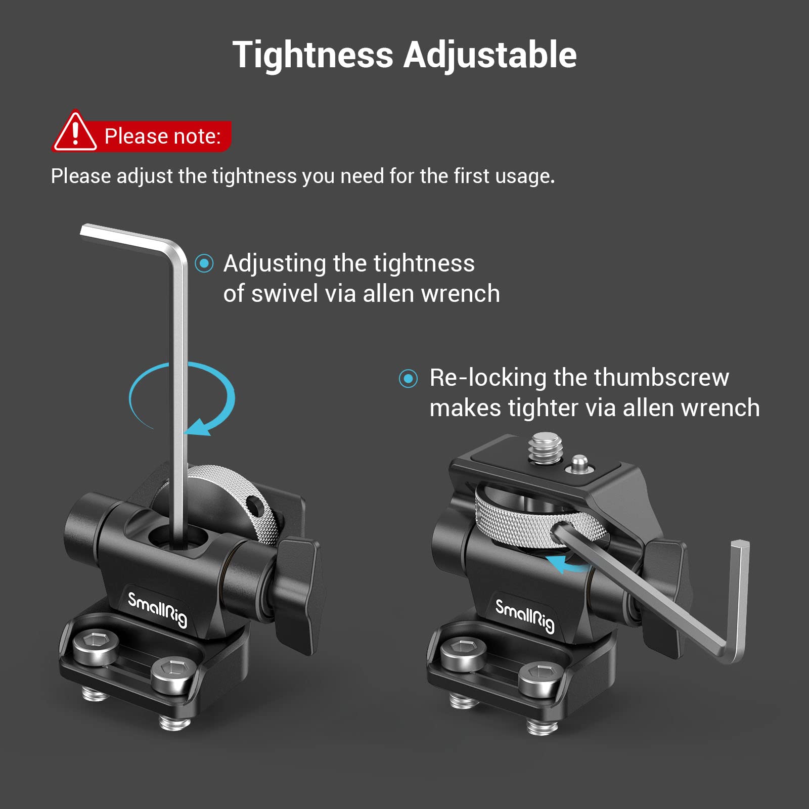 Supporto Regolabile Per Monitor DF DIGITALFOTO – Girevole 360°, Inclinazione 180°, Anti-torsione, Per Monitor Da 5 E 7 Pollici, Carico Max 3 Kg