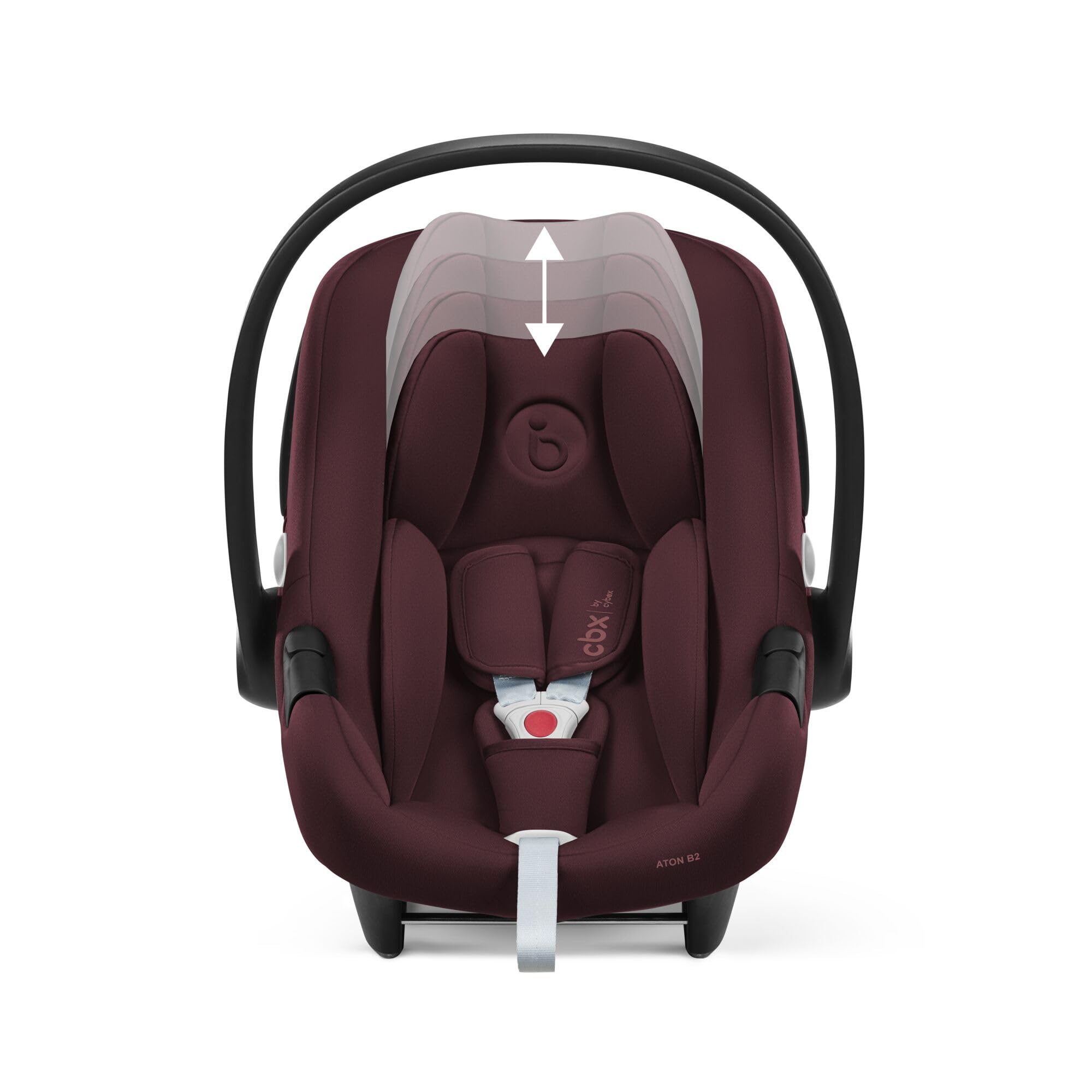 CYBEX Coque Aton B2 i-Size, De la naissance à environ 24 mois, Max. 13 kg, Coussin Réducteur pour Nouveau-né inclus, Compatible SensorSafe, Dynamic Red