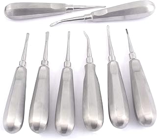 AA PRO German Grade 8 PC Straight Dental Surgery EXTRACTING APICAL Root TIP Elevator (Set of 8 Each) A+ Quality