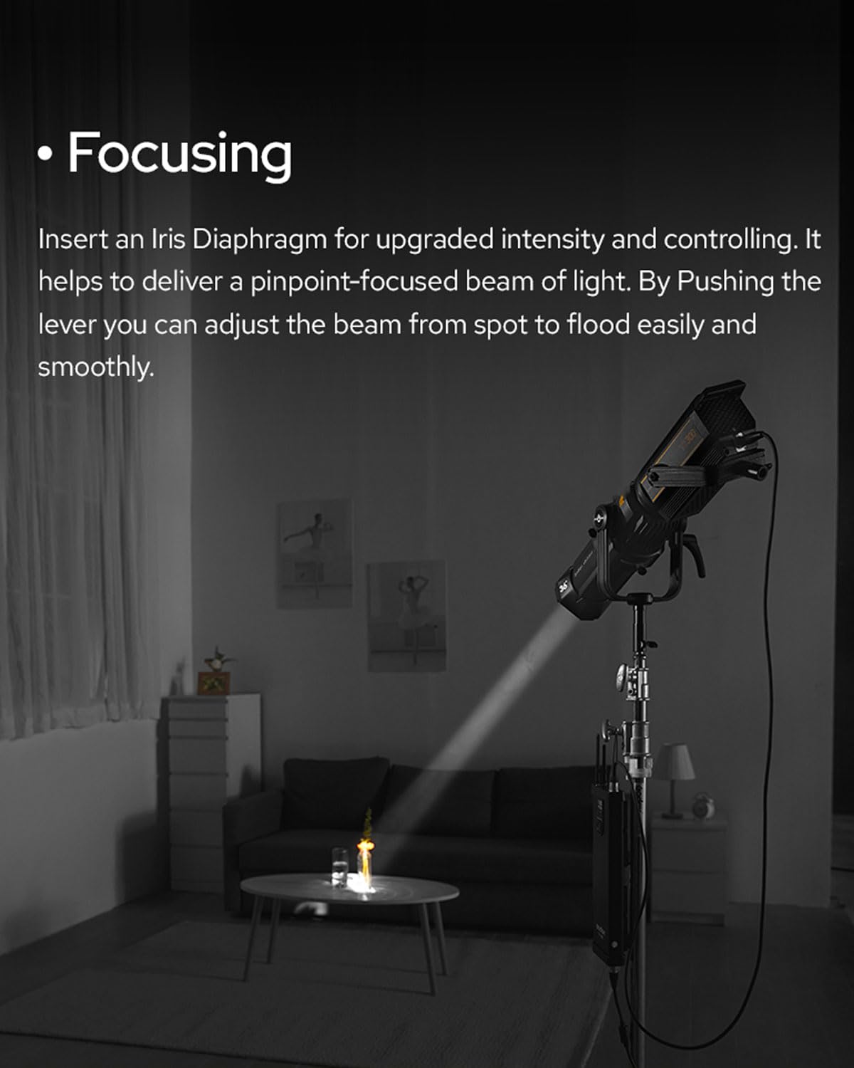 GODOX BP-SE LED Projection Attachment, Bowens Mount Snoot Spotlight GOBO Projektor (BP-HY-VSA)