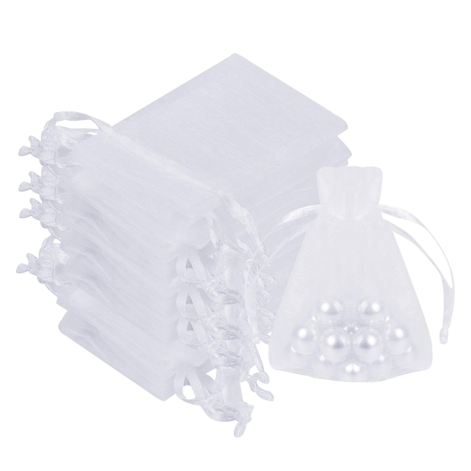 Sacchetti In Organza 9x12 Cm - Per Matrimoni, Caramelle, Gioielli E Regali - Foto 4