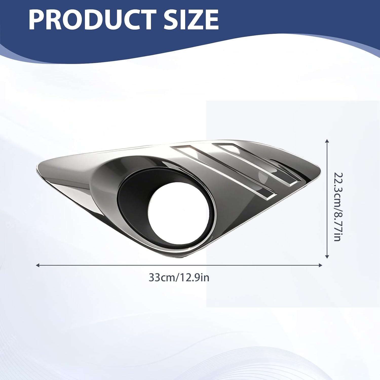 Saihisday 5212706310 Set of 2 Fog Light Cover Bezel Trim Pair with Hole Silver, Replacement for Toyota Camry XLE LE L 2012 2013 2014, Replaces TO1039148 5212806310