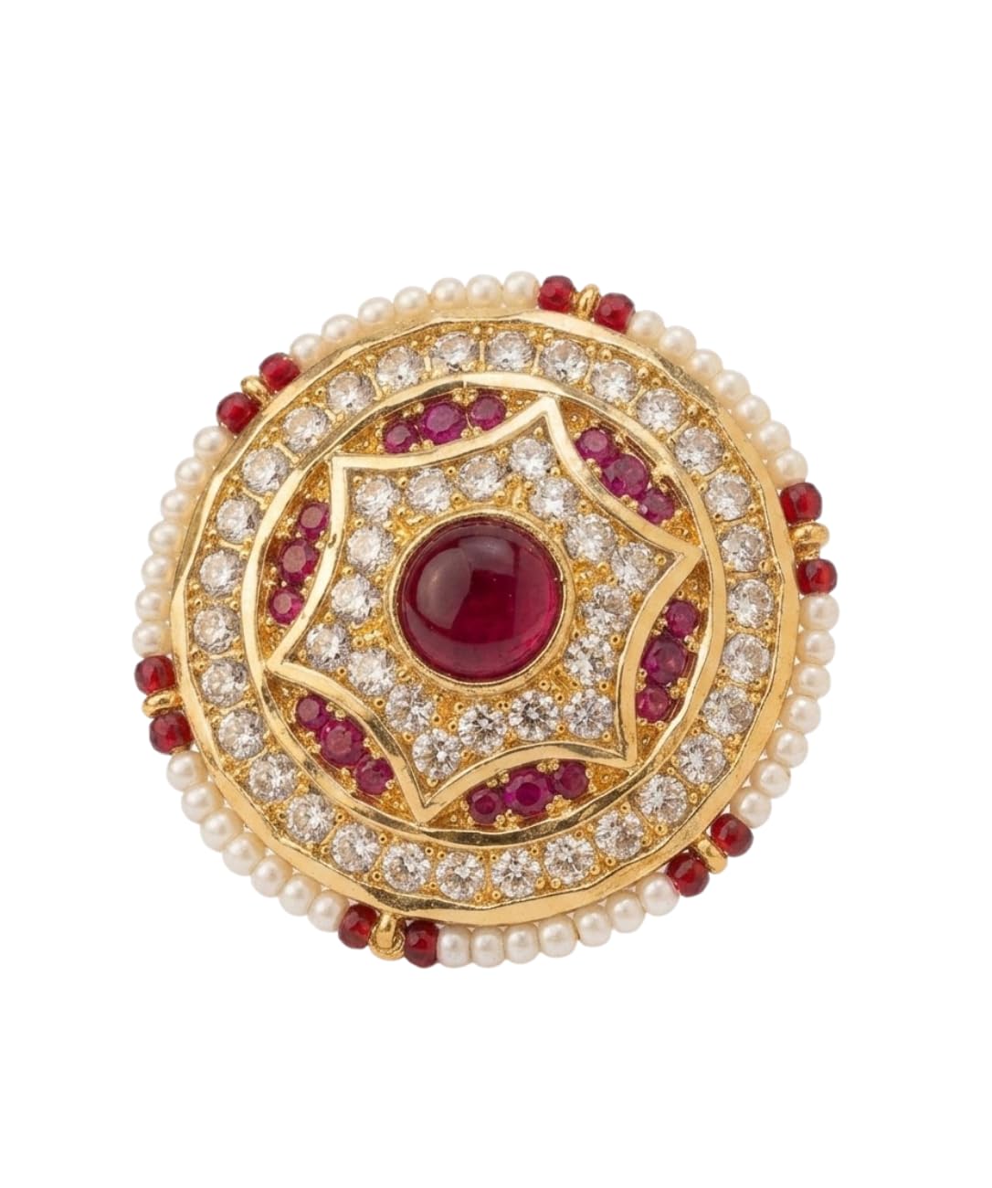 indralok jewellers One Gram Gold Micro Polish Traditional Borla for Women | Handmade Bridal Maang Tikka | Premium Gold Finish Ethnic Head Jewellery | Pearl & Stone Design | Rajputi Rajasthani Wedding Jewellery | 1 Year Polish Warranty-picture-47
