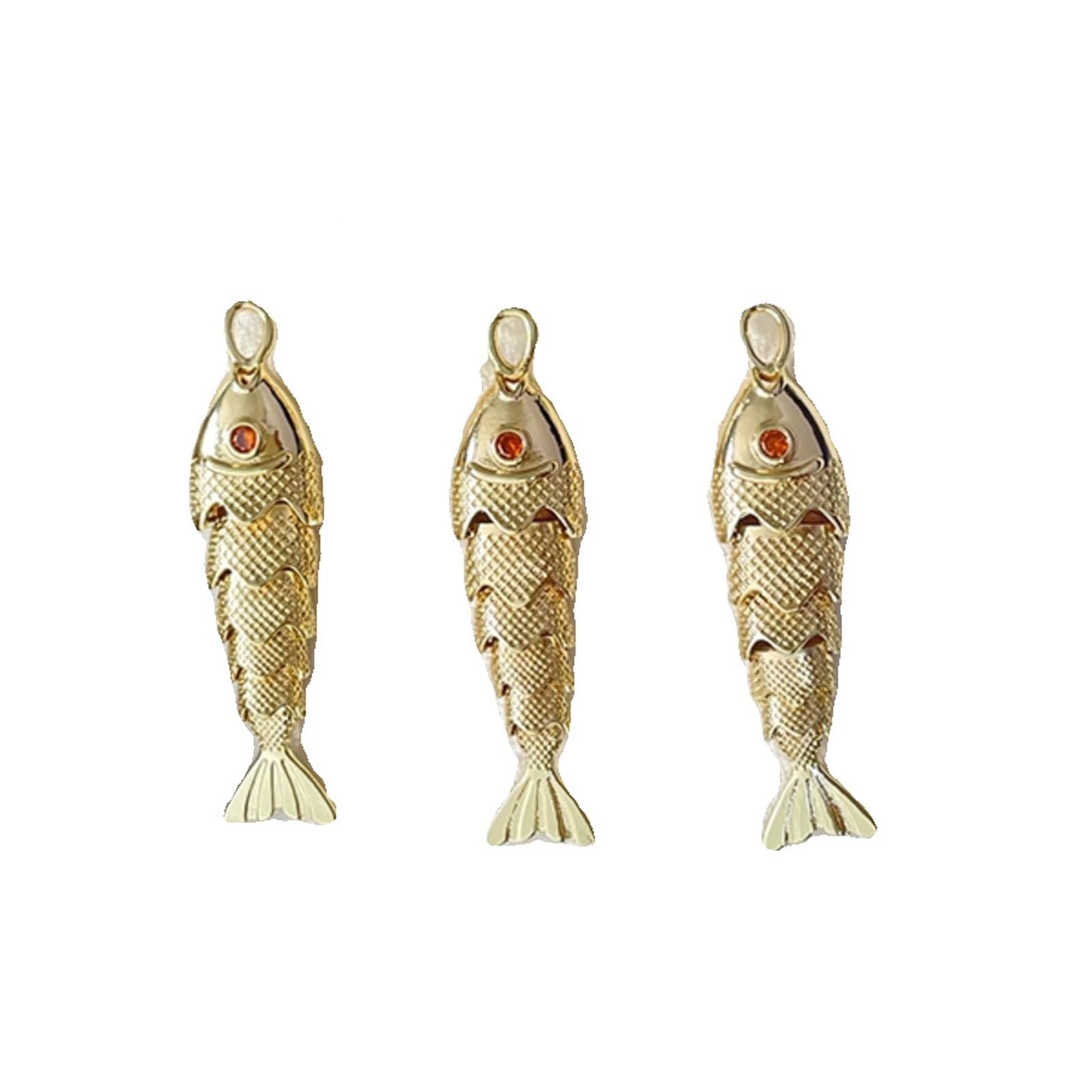 Jazuaiao Stylish Sturdy Alloy Fish Jewelry Supplies for Creative Necklace Bracelets Earrings Accessories Projects Alloy Geometrics Fish Pendant Geometrics Charm for Bracelets