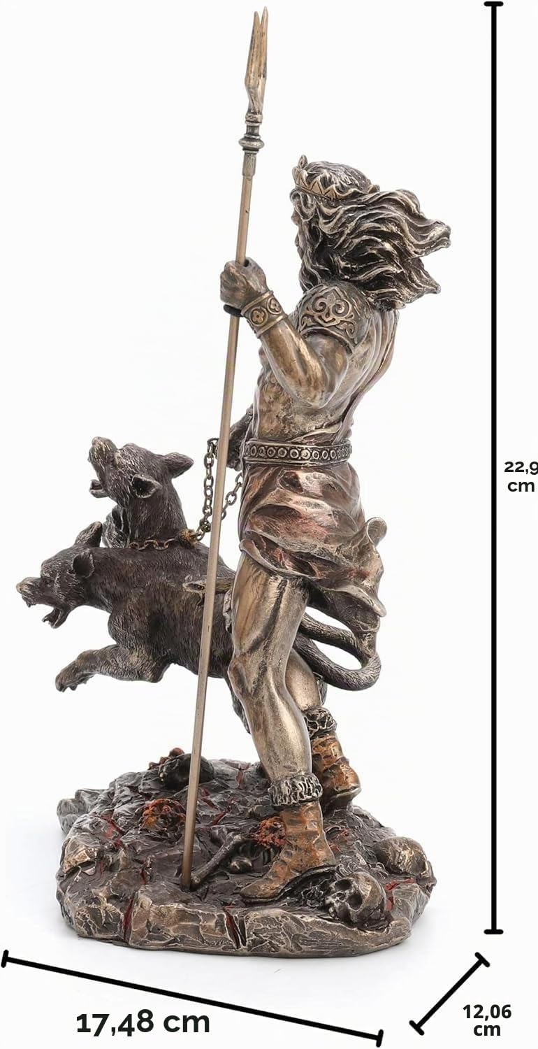 Veronese Design Estatua Griega del Dios del inframundo Hades de 22,86 cm de Alto con Acabado de Bronce
