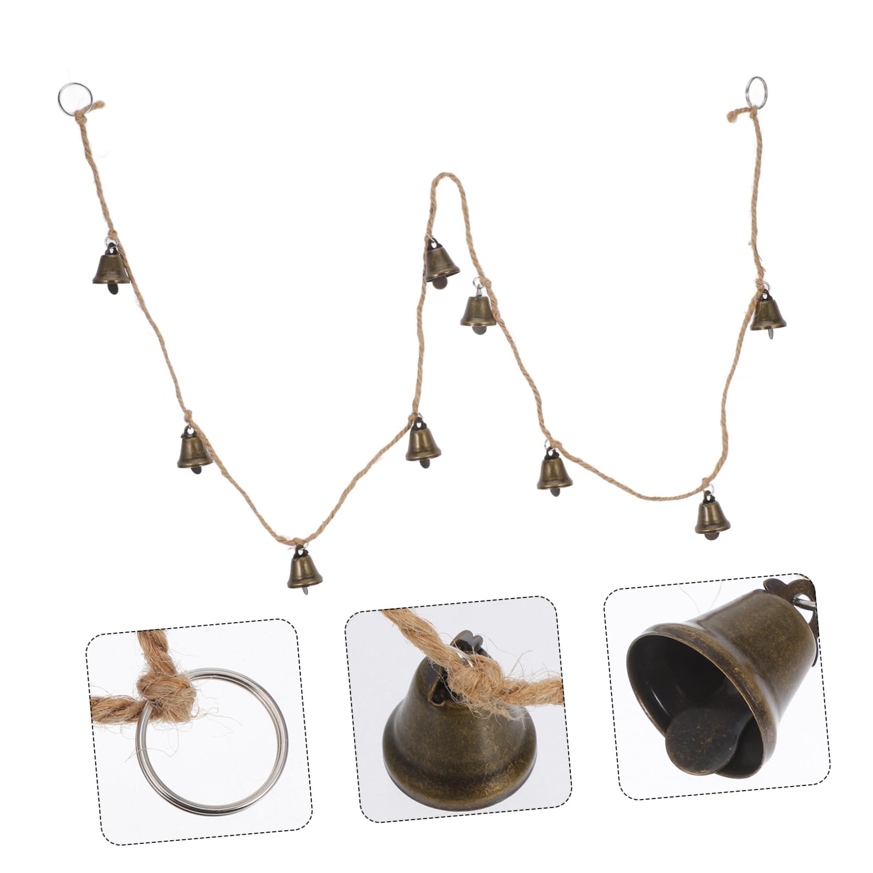 3 Piezas Cadena de Campanas Campana Colgante Decorativa para Colgar en la Puerta navideños Christmas Guirnalda Accesorios de Colgantes de Navidad TOPBATHY