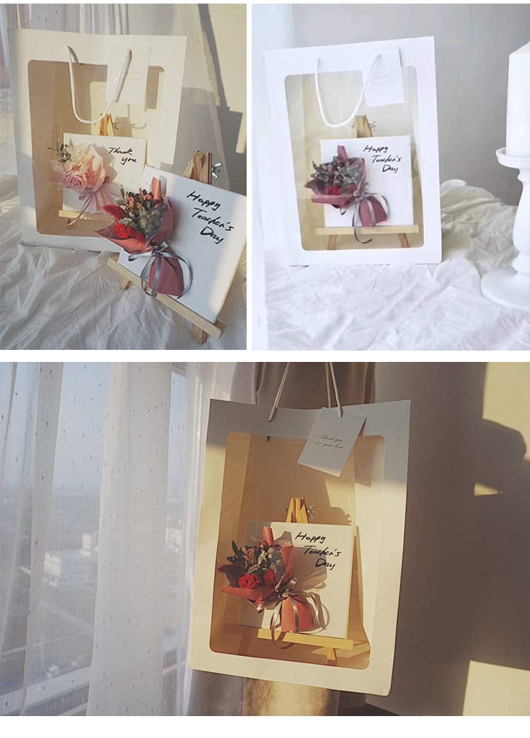 Pack De 12 Bolsas Ventana Transparente Regalo | Cuotas Sin Interés