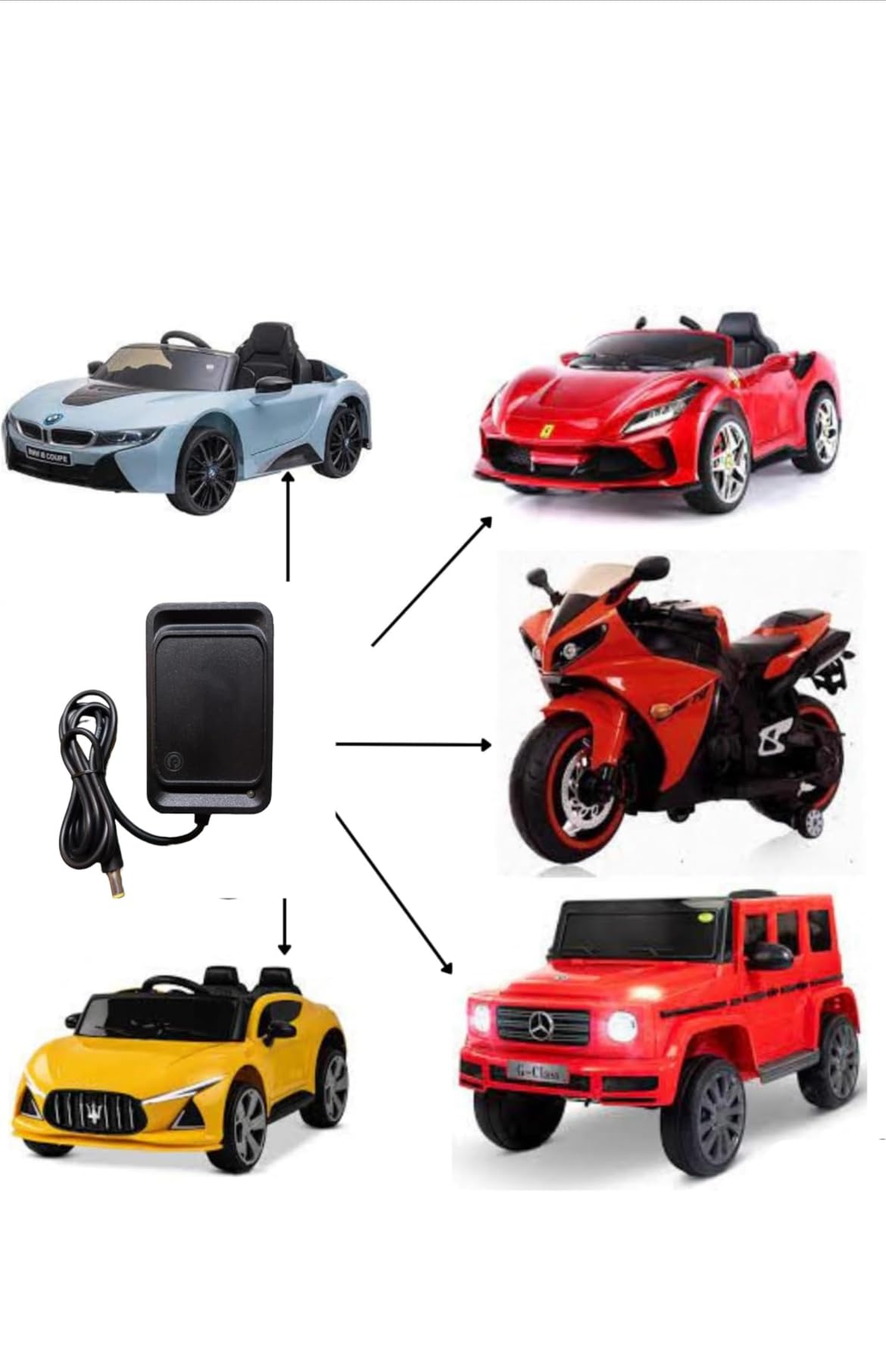 HR Professionals (12V/1A Auto-Cut Off ) Charger for Kids Ride On Car Battery Charger for SUV Car A Variety of Electric Baby Carriage Ride Toy Battery Power Adapter - Black | BIS Certified-image-32